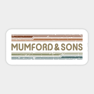 Mumford & Sons Retro Lines Sticker